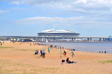 Zenit Stadyumu, Saint Petersburg ve Finlandiya Körfezi'Beach.