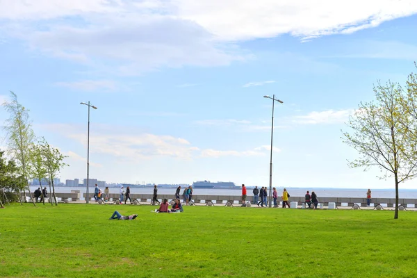 St.Petersburg 300 yıldönümü parkta görünümünü.