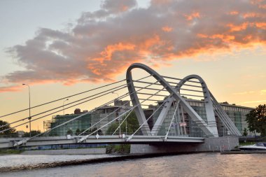 Lazarevsky Bridge in St. Petersburg. clipart