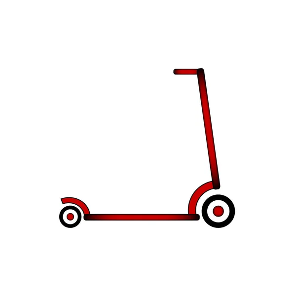 Kick scooter ikonen. — Stock vektor