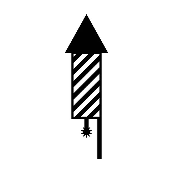 Ohňostroj raketa ikona. — Stockový vektor
