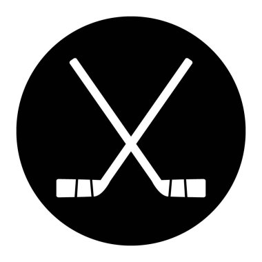 İki çapraz hokey sopaları simgesi.