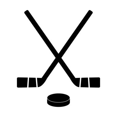 İki çapraz hokey sopaları ve Pak.