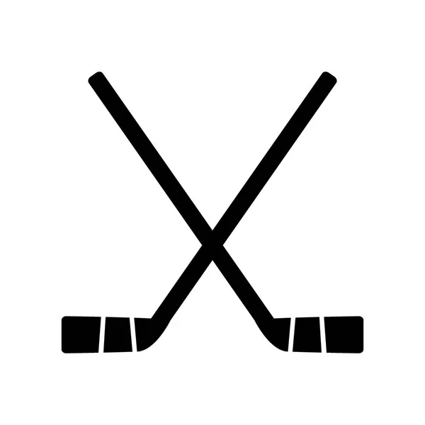 Crossed Ice Hockey sticks isolated on white — Stock Vector © nexusby