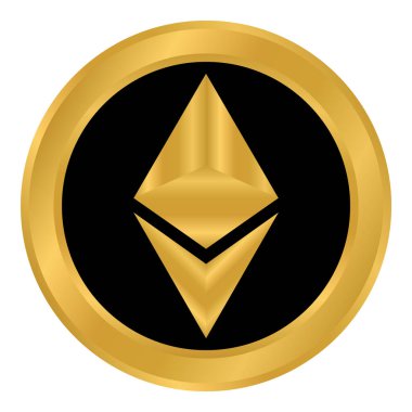 Kripto sikke ethereum simgesi Beyaz.