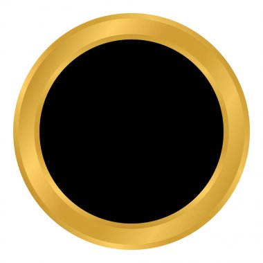 Altın boş düğme.