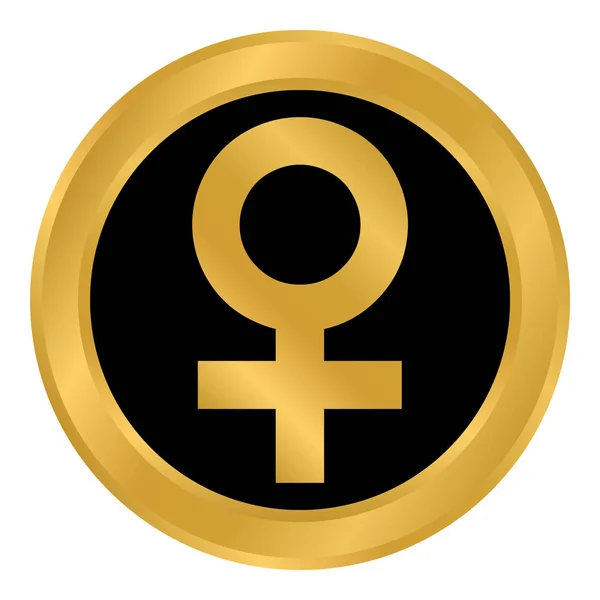 Género botón símbolo femenino . — Archivo Imágenes Vectoriales