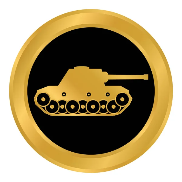 Panzer pulsante sul bianco . — Vettoriale Stock