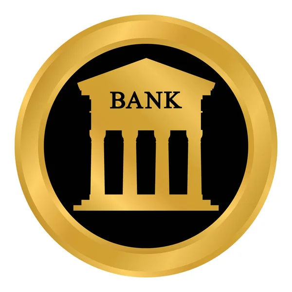 Bank button on white. — Stock Vector
