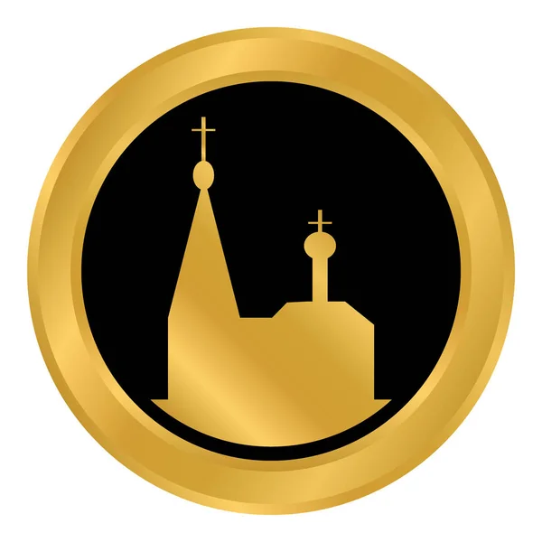 Ortodoxa botão igreja . — Vetor de Stock