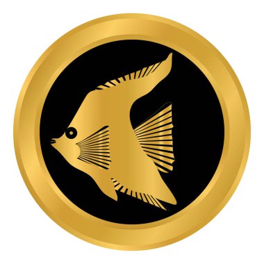 tropik balık düğmesi.