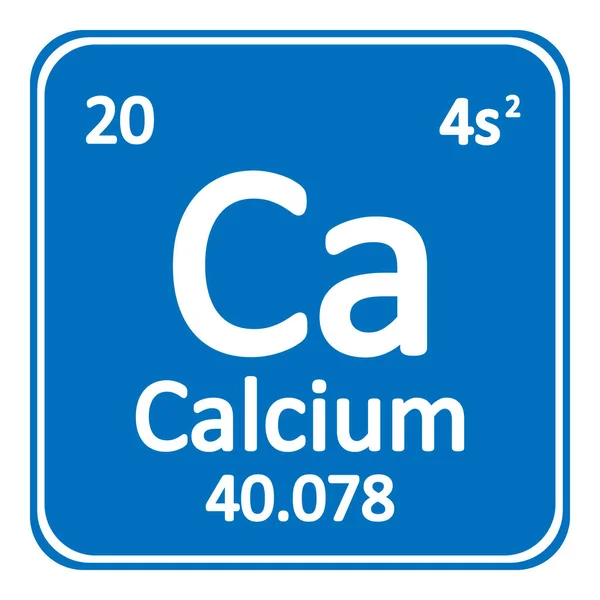 Periodic table element calcium icon. — Stock Vector