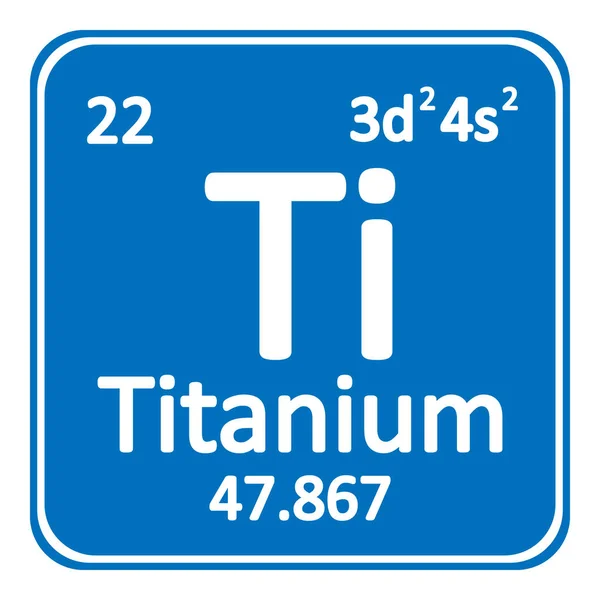 Періодична іконка елемента таблиці з титану . — стоковий вектор