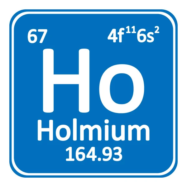 Periodická tabulka prvků holmium ikona. — Stockový vektor