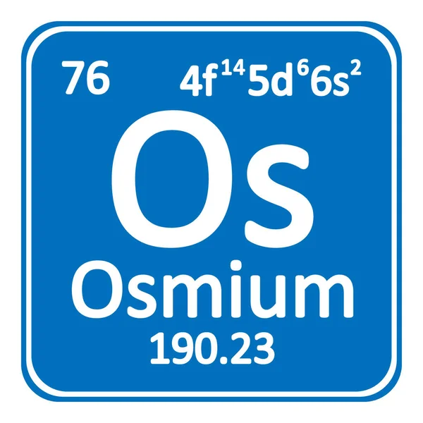 Élément de tableau périodique icône osmium . — Image vectorielle