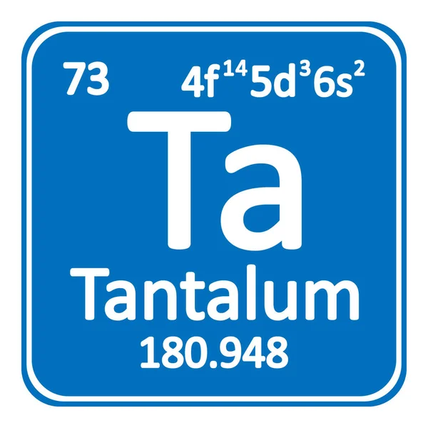 Periodiska systemet elementikon tantal. — Stock vektor