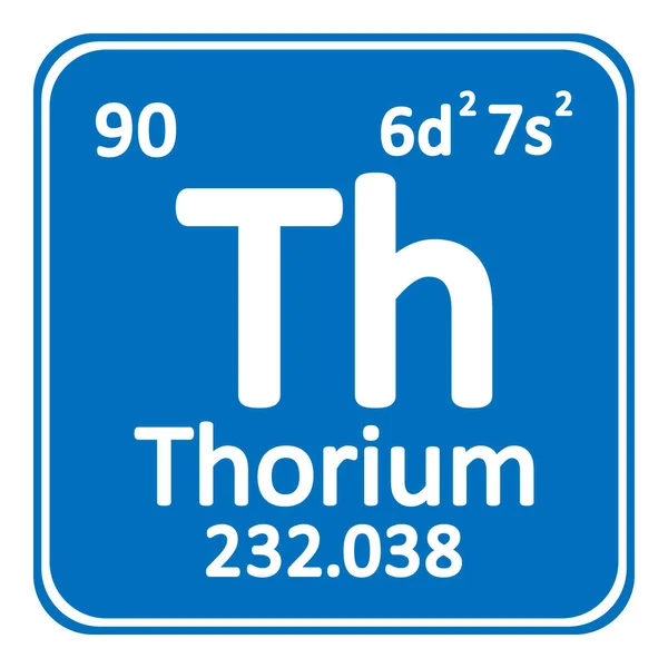 Periodensystem Element Thorium Symbol. — Stockvektor