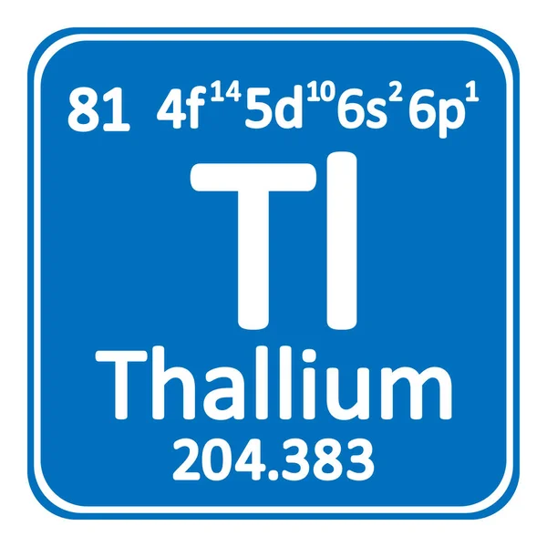 Tabela periódica elemento tálio ícone . — Vetor de Stock