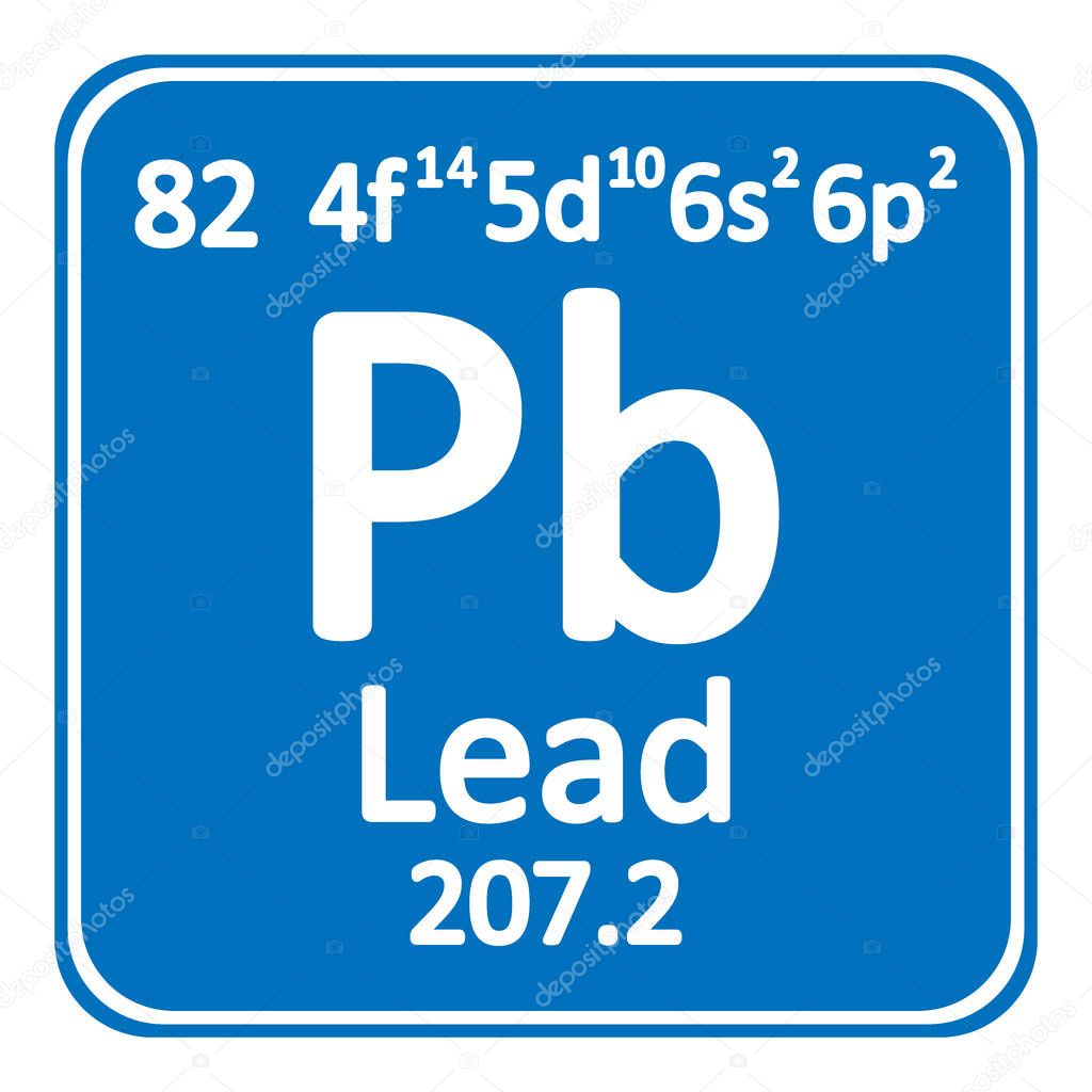 Periodic table element lead icon.