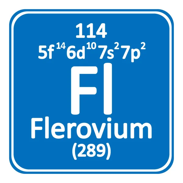 周期的なテーブルの要素 flerovium アイコン. — ストックベクタ