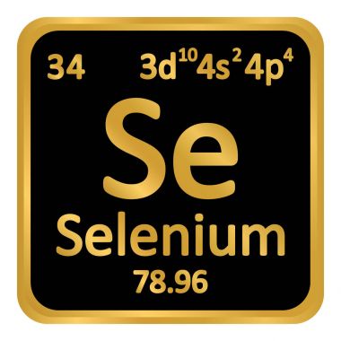 Periodic table element selenium icon. clipart