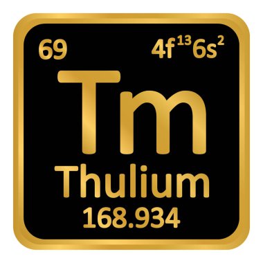 Periyodik Tablo öğesi thulium simgesi.