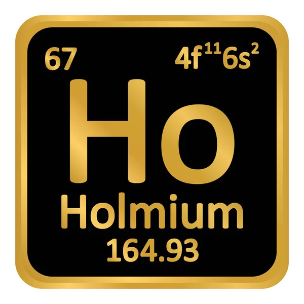 Periodic table elementu: holmium ikona. — Wektor stockowy