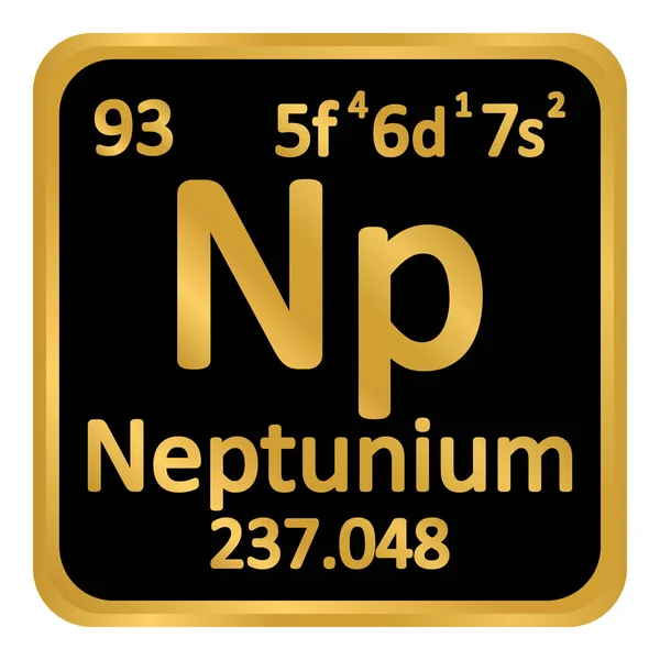 Periodic table element ikona Neptun. — Wektor stockowy