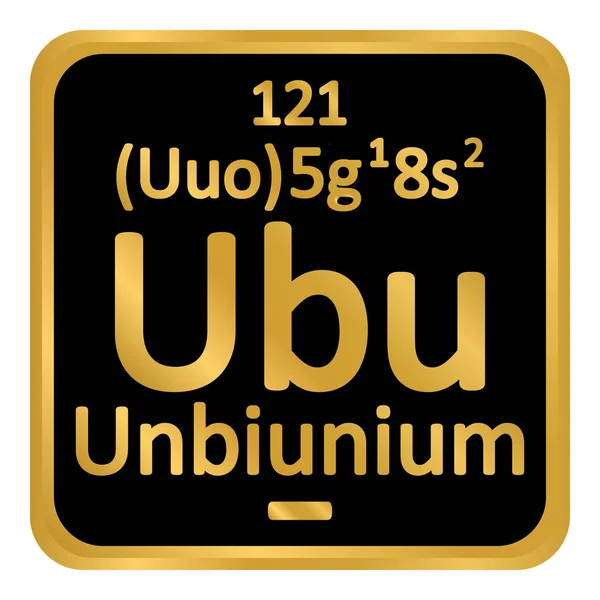 Pictogram van de unbinilium van het element van de periodieke tabel. — Stockvector