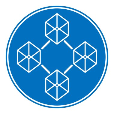 blockchain teknoloji simgesi.