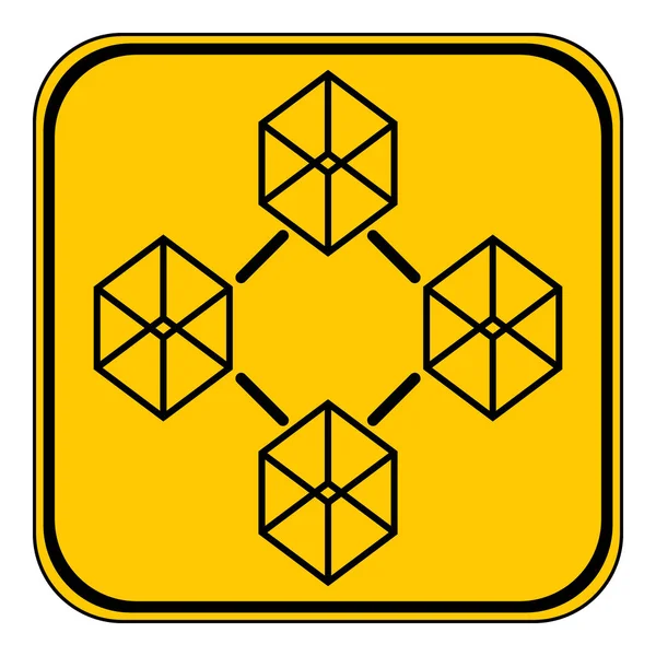 Icono de tecnología Blockchain . — Vector de stock