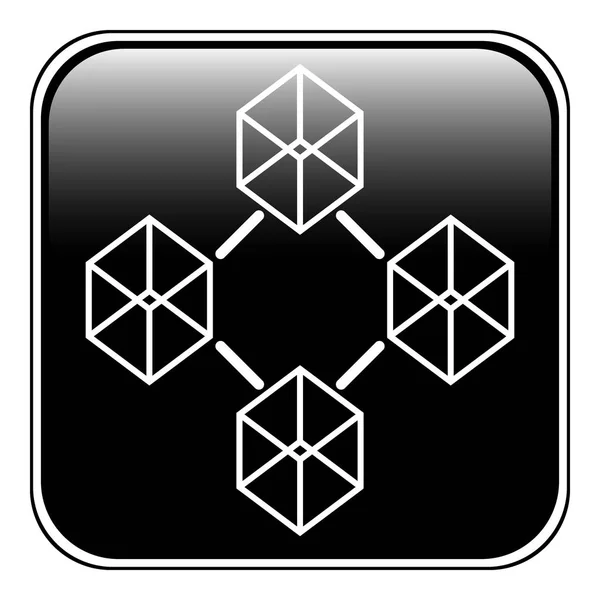 Blockchain technologie pictogram. — Stockvector
