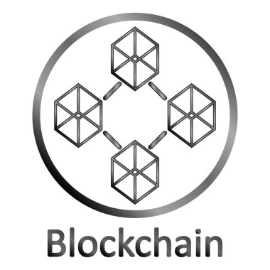 blockchain teknoloji simgesi.