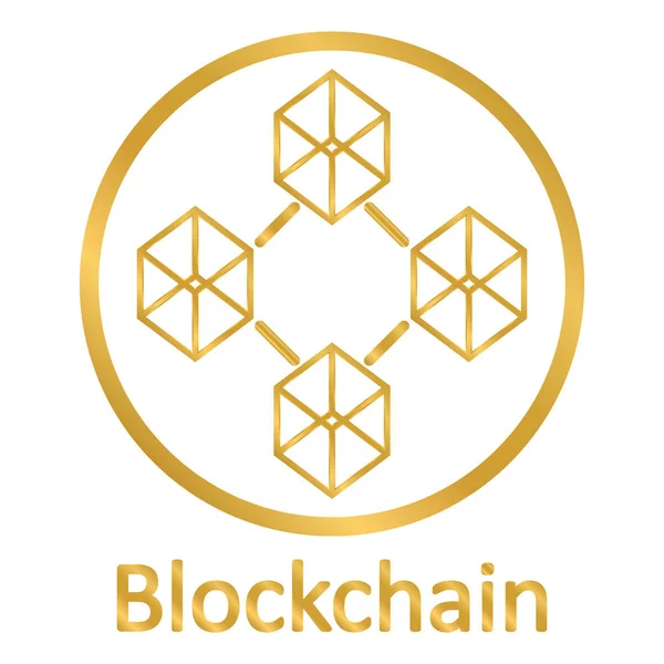 Ikona technologie blockchainu. — Stockový vektor