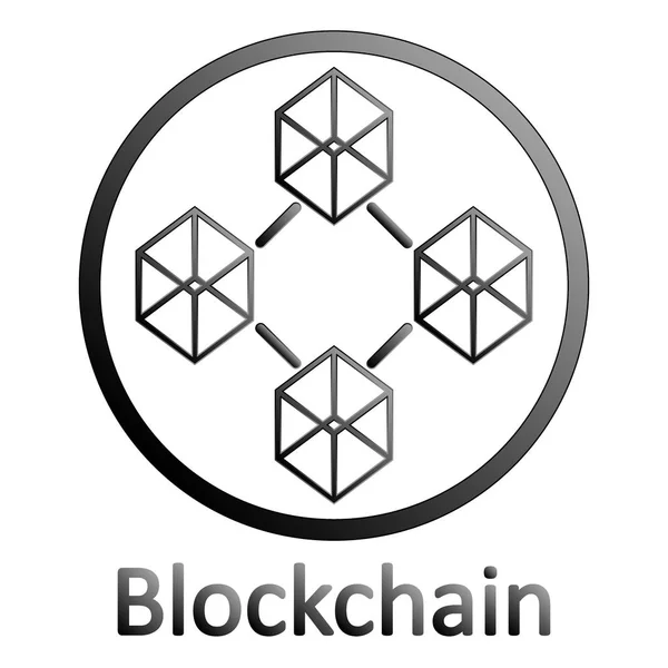 Ikon teknologi Blockchain . - Stok Vektor
