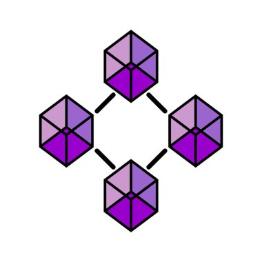 blockchain teknoloji simgesi.