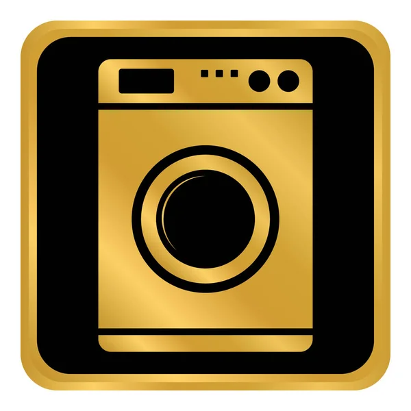 Botão máquina de lavar roupa . — Vetor de Stock
