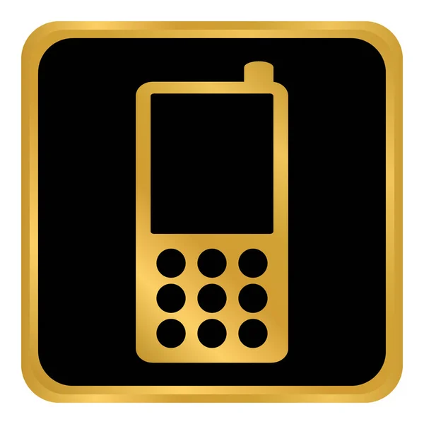 Botón del teléfono en blanco . — Vector de stock