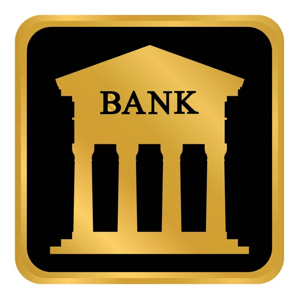 Bouton Banque sur blanc . — Image vectorielle