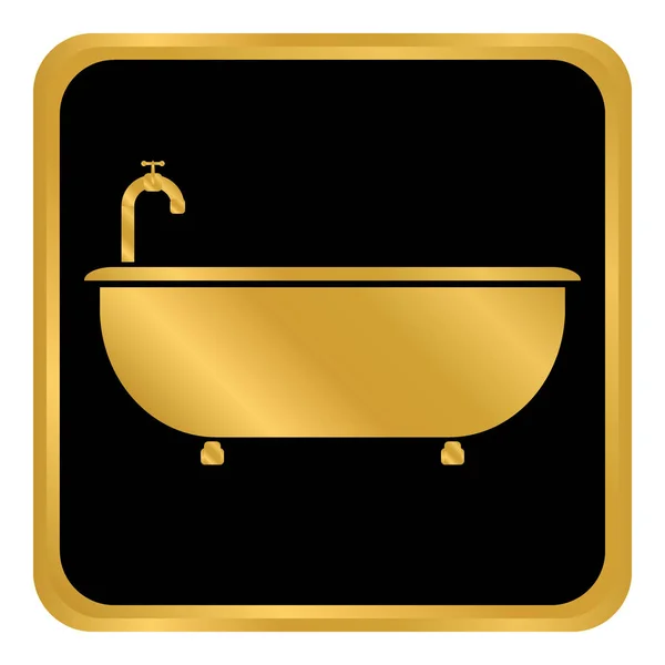 Botón de bañera en blanco . — Archivo Imágenes Vectoriales