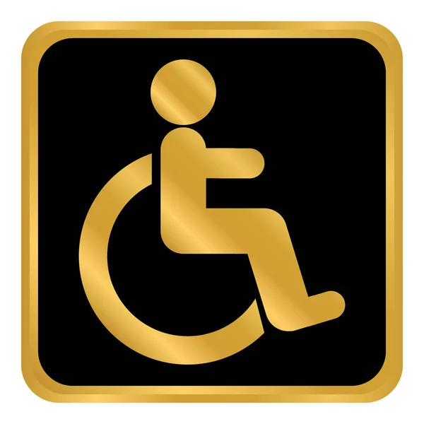 Knop handicap ondertekenen. — Stockvector