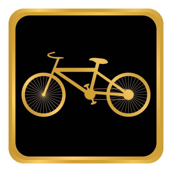 Bike button on white. — Stock Vector