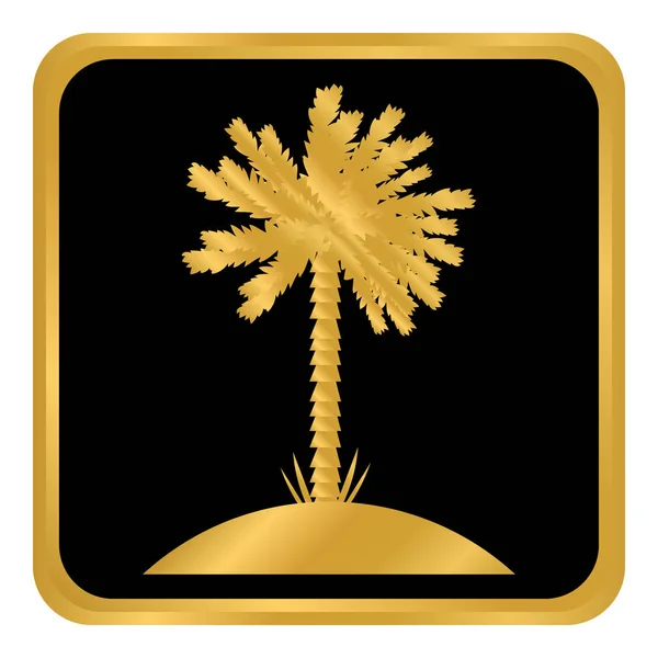 Palm knop op wit. — Stockvector