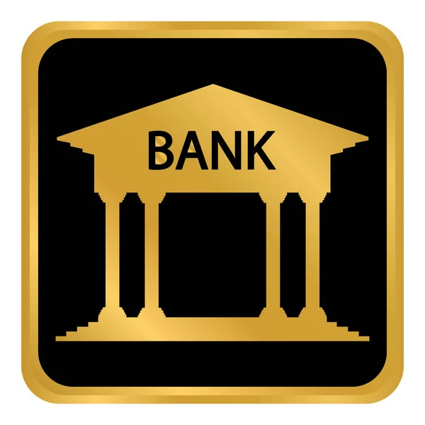 Bank button on white. — Stock Vector