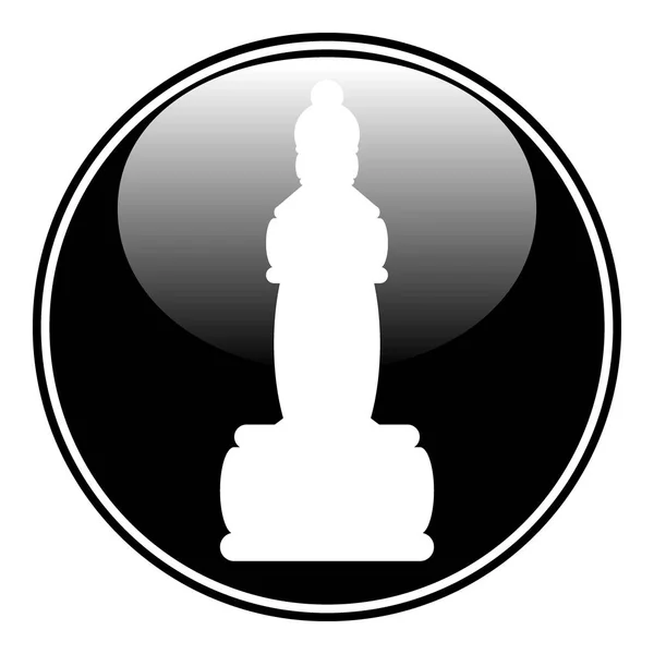 Icona della regina degli scacchi . — Vettoriale Stock