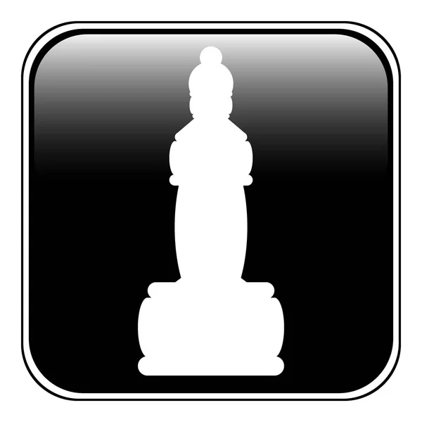 Échecs icône Reine . — Image vectorielle