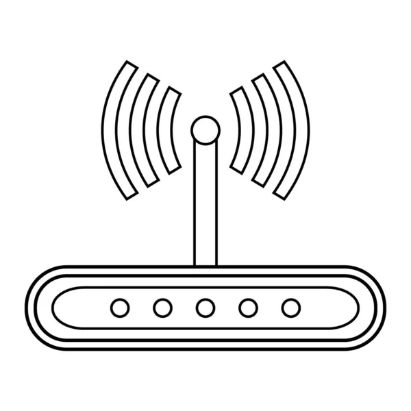 Ícone do roteador em branco . —  Vetores de Stock
