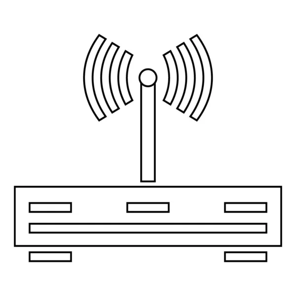 Routeur icône sur blanc . — Image vectorielle