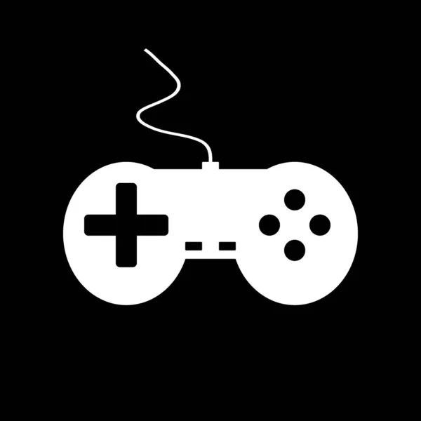 Icono de consola de juegos en negro . — Archivo Imágenes Vectoriales