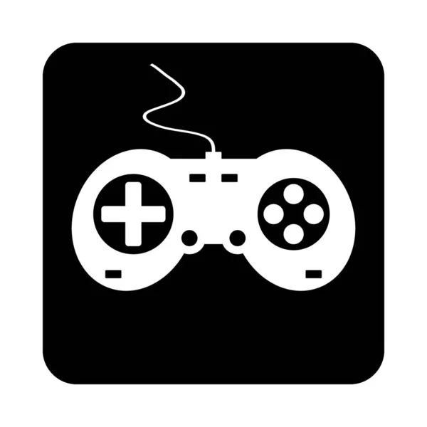 Icône console de jeu sur noir . — Image vectorielle